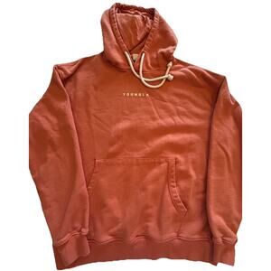 YoungLA Hoodie Mens Sz Medium Coral Orange Sweatshirt Pullover Gym Active LOGO